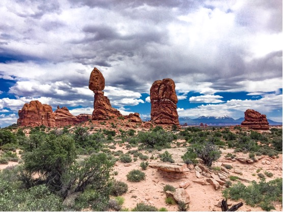 Strange rock formations in Arches National Park